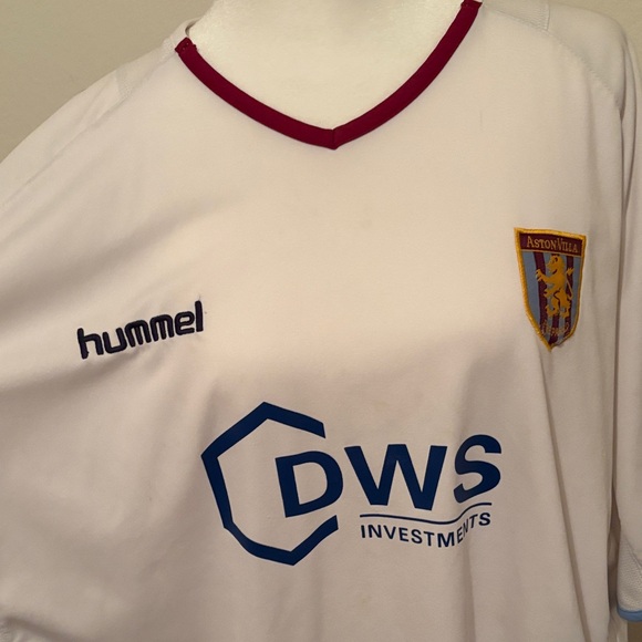 Hummel White and Red Aston Villa Home Shirt men’s size small
